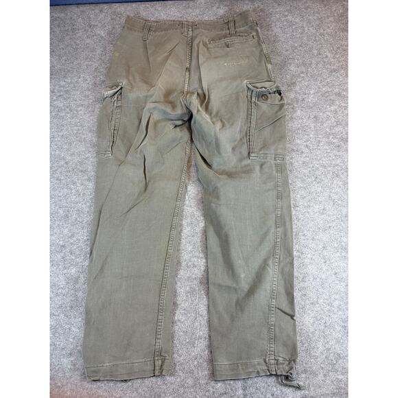 VINTAGE German Army Cargo Pants Mens Medium Gr. 7 Green 80s Military Outdoor - Picture 2 of 11
